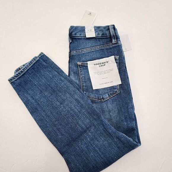 GOOD AMERICAN Size 4/27 - Good Waist High Rise Crop Skinny Jeans - Picture 8 of 11